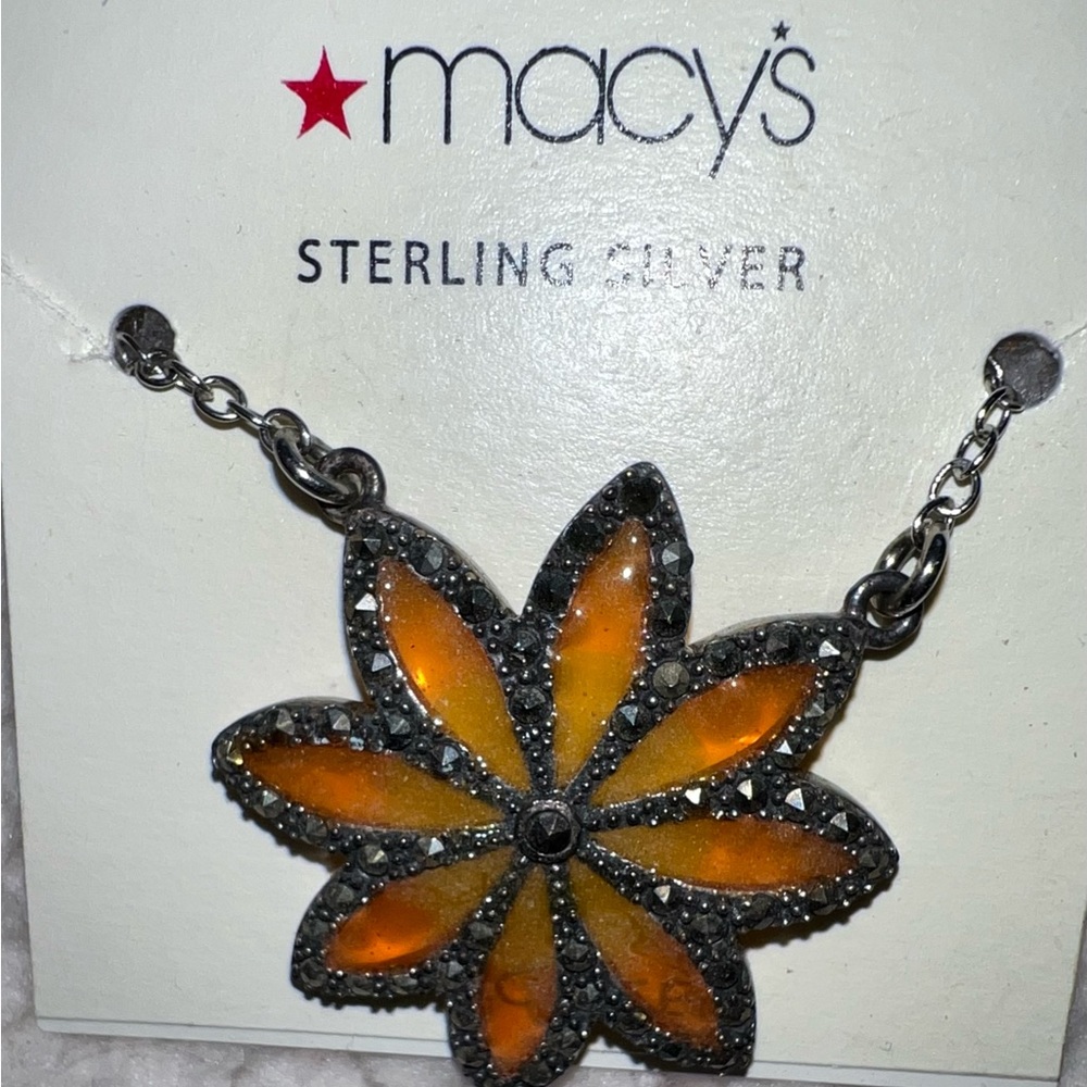 Sterling Silver Marcasite Necklace